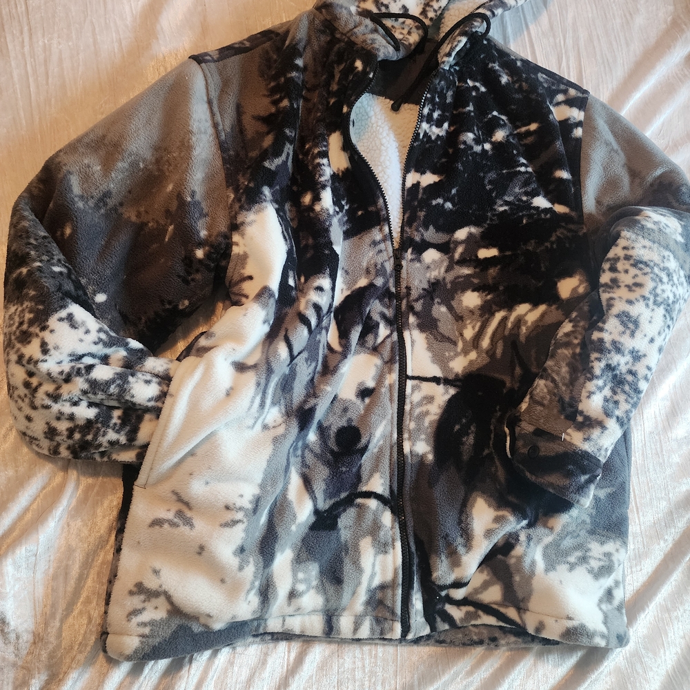 Stylish Black and Gray Teddy Jacket